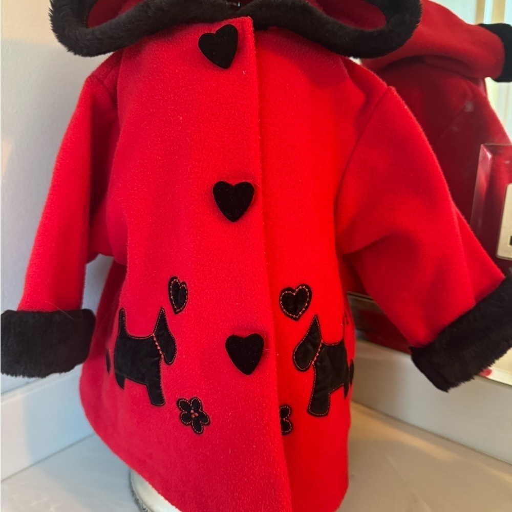 GoodLad Red with Black Heart and Dog Accents Infant 12 M - Picture 2 of 11